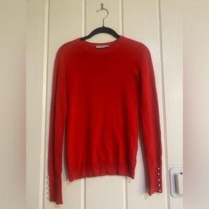 Red Zara Knit long sleeve sweater